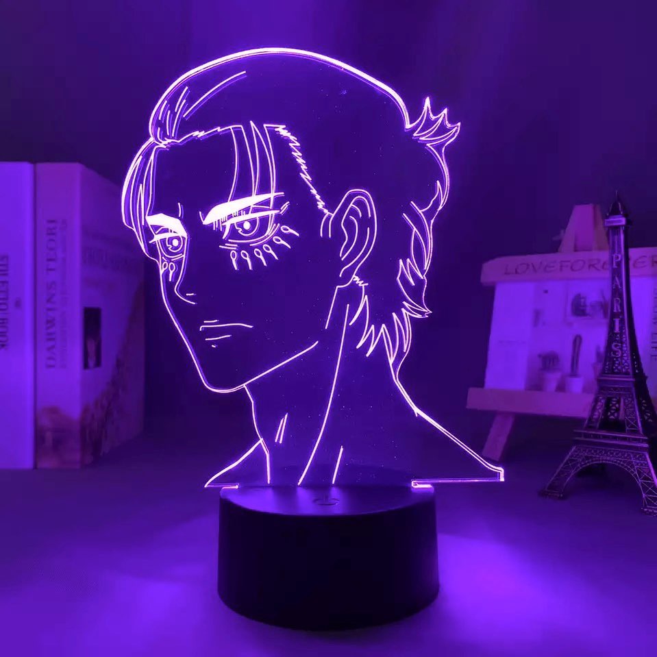 Lampe 3D Eren Jaeger - L’Attaque Des Titans