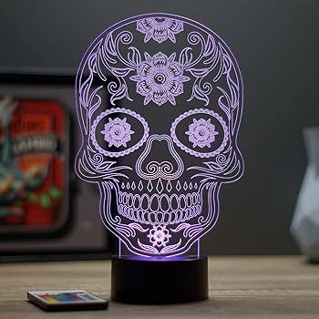 Lampe Calavera - Tête de Mort Mexicaine